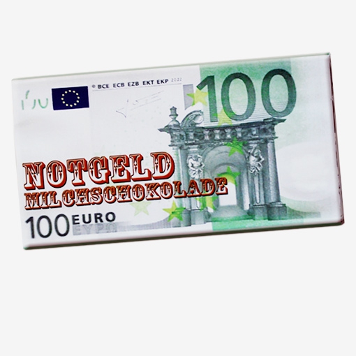 Bild 1 von NOTGELD  aus Vollmilchschokolade 100 EUR