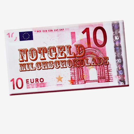 Bild 1 von NOTGELD  aus Vollmilchschokolade 10 EUR