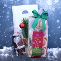 Präsent 8 -  Weihnachtstafel 100 g + Weihnachtskugeln + Weihnachtsmann 30 g