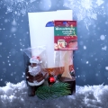 Präsent 6  -  Weihnachtstafel 100 g + Pralinentrinkstick + kl. Weihnachtsmann